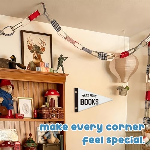 Classroom Decor, Read More Books Pennant Felt Banners Flags, Reading Nook - Image 5