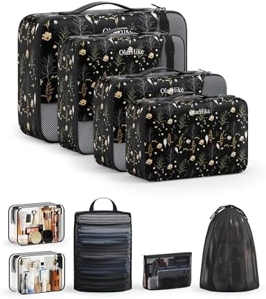 OlarHike 9 Set Packing Cubes for Travel, Gifts for Women Mom, Anti-Tearing by OlarHike