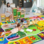 BENRON 9x12 Kids Rug for Playroom Classroom, Fun PlayMat - Image 2