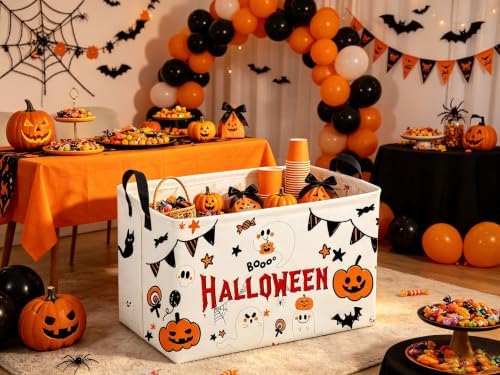 Sanjiaofeng Rectangular Halloween Ghost Storage Basket, Halloween Basket.Cute - Image 6