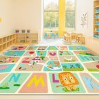 ABC Alphabet Rug for Preschool Kids Learning – 6x9 Kids Crawling Area Rug by HazoHaus