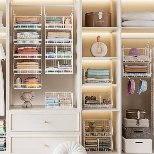 6 Tier Extra Large Hanging Closet Organizer, Closet Storage Hanging - Image 7