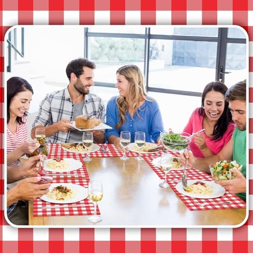 Lincia 100 Pcs Checkered Paper Placemats, 11 x 17 Inch - Image 3