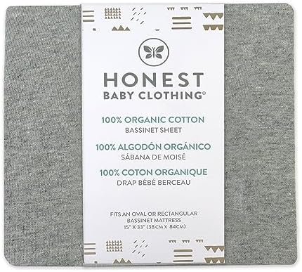 HonestBaby Organic Cotton Fitted Bassinet Sheet, One Size - Image 4