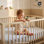 3 Pack Baby Crib Sheets for Boys Girls 52x28 Fitted Crib Sheet - Image 6