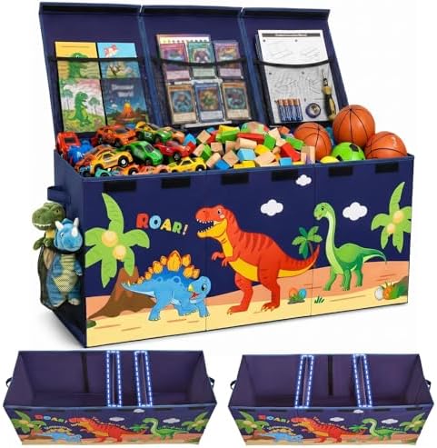 Toy Box with Adjustable Divider Large Toy Chest Storage by UnicornCastle