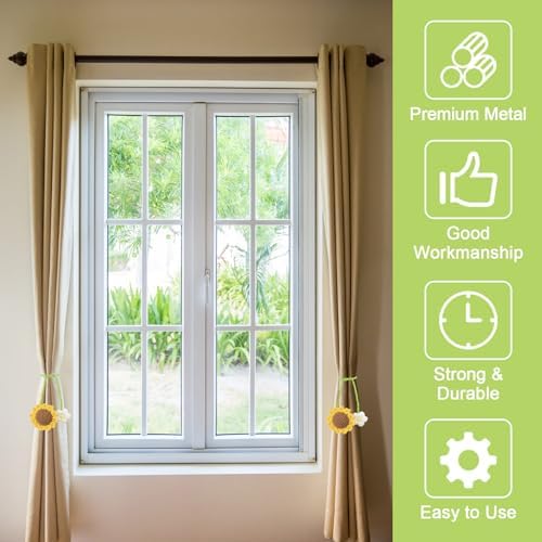 Sunflower Curtain Tieback 2Pcs Window Drape Rope Holdbacks - Image 3