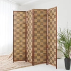 4 Panel Bamboo Room Divider, 5.6 ft Tall Double-Sided Folding Privacy Screen - Image 2