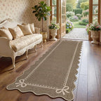Garvee Scalloped Bow Runner Rug 2x6 Washable Kitchen Runner Rug Non-Slip by Garvee