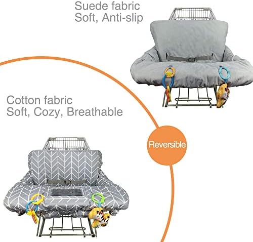 Shopping Cart Cover for Baby ICOPUCA Cotton High Chair Cover, Reversible - Image 5