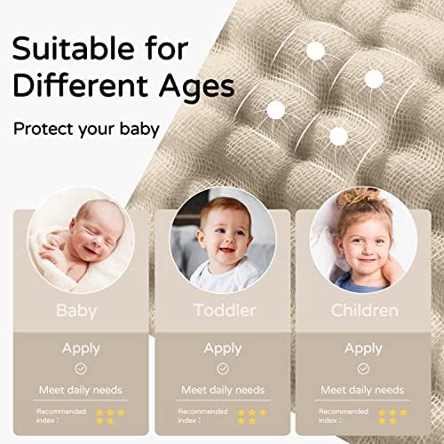 Yoofoss Hooded Baby Bath Towels 2 Pack 100% Muslin Organic Cotton - Image 5