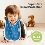 KeaBabies 8-Pack Bibs for Baby Girls, Boys Pullover Baby Bibs 6-36M - Image 2