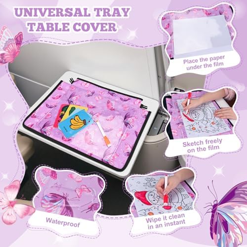 Airplane Tray Table Cover for Kids Organizer - Image 2