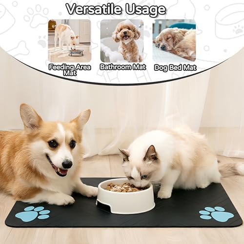 Dog Cat Food Mat, Absorbent Pet Feeding Mat - Image 6