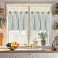 ASPMIZ Farmhouse Kitchen Curtains 24 Inch Length, 2 Panels by ASPMIZ
