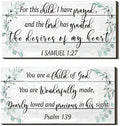 Yookeer 2 Pcs Nursery Wall Art Wooden Baby Room Wall Decor This Child I Have by Yookeer