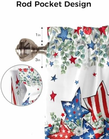4th of July Kitchen Curtains Valances - Image 7
