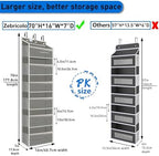 over the door organizer, Solid Bamboo Board 6-Tier Heavy Duty 75LB, 12 Side - Image 2