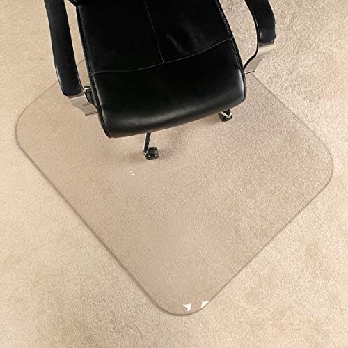 Crystal Clear 1/5" Thick 47" x 40" Heavy Duty Hard Chair Mat, Can be Used on by MuArts