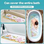 Baby Bath Mat 40x16in Cartoon Kids Bathtub Mat Non Slip - Image 4