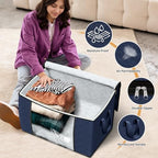 Fab totes 90L Clothes Storage, Foldable Thick Fabric Blanket Storage Bags - Image 4