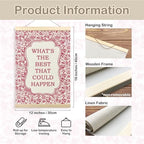 TLESKE Pink Floral Inspirational Wall Art Poster, What's the Best That Could - Image 7