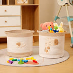Toy Storage Baskets Woven Cotton Rope Storage Basket - Image 3