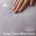 Foindtower Decorative Linen Lumbar Throw Pillow Covers 12x20 Light Purple - Image 2