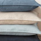 Foindtower Linen Solid Decorative Throw Pillow Covers 26x26 Inch Misty Blue - Image 5