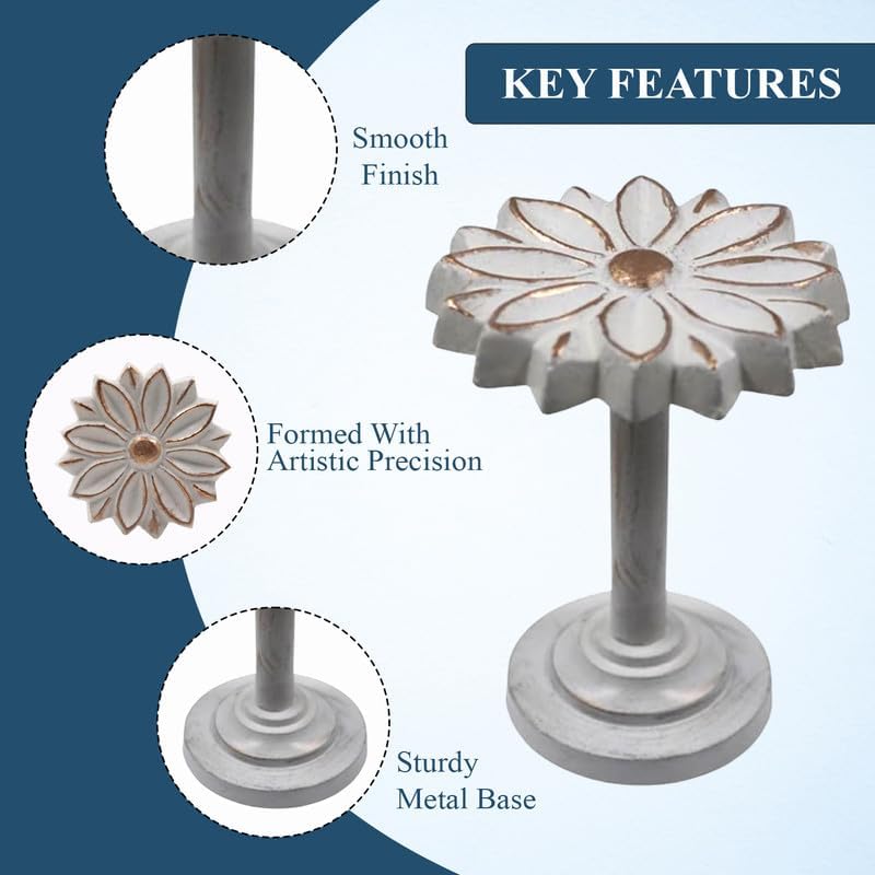The Metal Magician Wall Mounted Floral Curtain Holdbacks - Image 4
