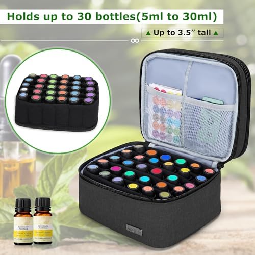 LUXJA Double-Layer Essential Oil Carrying Case Holds 30 Bottles - Image 3