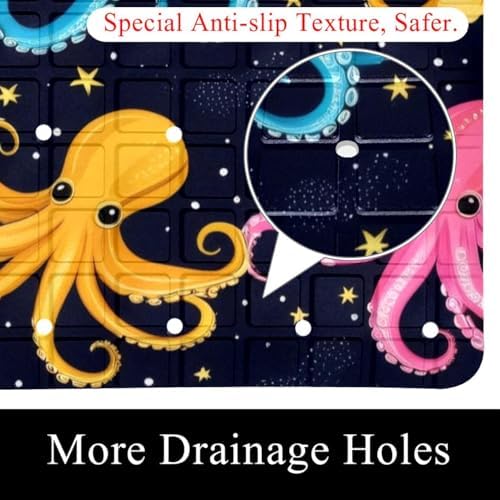 Shower Mat Bathtub Mat, 26.8x15.1 inch, Non-Slip Bath Mat - Image 2