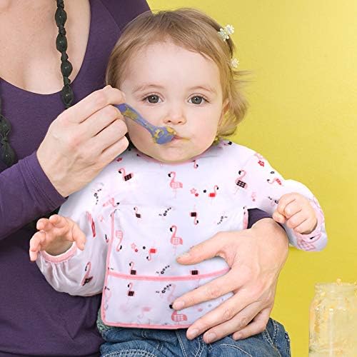 Accmor 3 Pack Long Sleeve Bibs, Baby Smock Waterproof Sleeved Bib Smock - Image 5