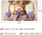 Shower Mat Non Slip, Cute Cow in Basket Anti Slip Bath Mat - Image 4