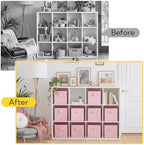 Cupic Cupid 10-Pack 11x11 Collapsible Storage Cubes, Fabric Bins - Image 6