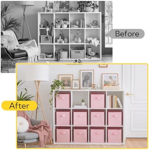 Cupic Cupid 10-Pack 11x11 Collapsible Storage Cubes, Fabric Bins - Image 6