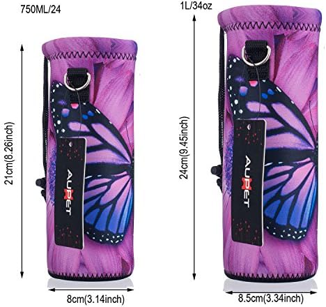 AUPET Water Bottle Bag Carrier, 24oz/32oz Insulated Neoprene bottle Sling - Image 2