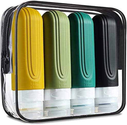 Mrsdry Travel Bottles for Toiletries, Tsa Approved 3oz Travel Size Containers by Mrsdry