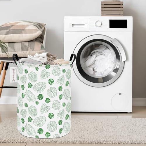 QUEENLALA Large Foldable Round Storage Basket Laundry Hamper - Image 4