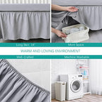 Crib Bed Skirt 14" Drop, Fits 28"x52" Crib, Adjustable - Image 3