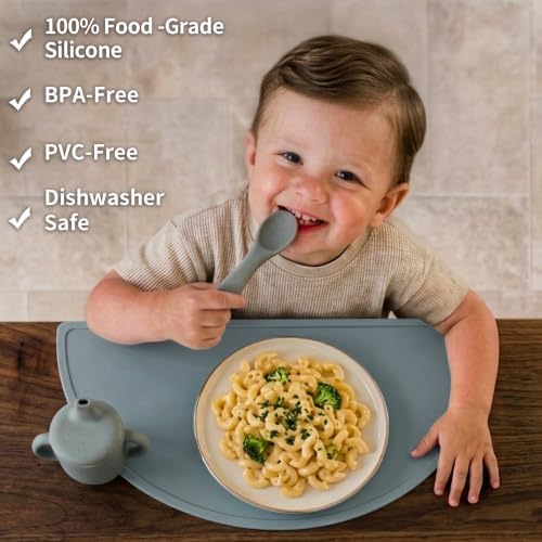 Silicone Placemats for Babies, Toddlers & Kids, BPA-Free Non-Slip Baby Table - Image 6