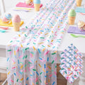 4 Pcs Sprinkles Table Runner 29x70 Inch White Tulle Ice Cream by Windkream