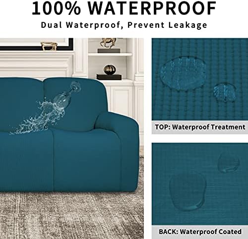 Easy-Going 100% Dual Waterproof Recliner Sofa Cover, 8-Pieces Stretch Relining - Image 3