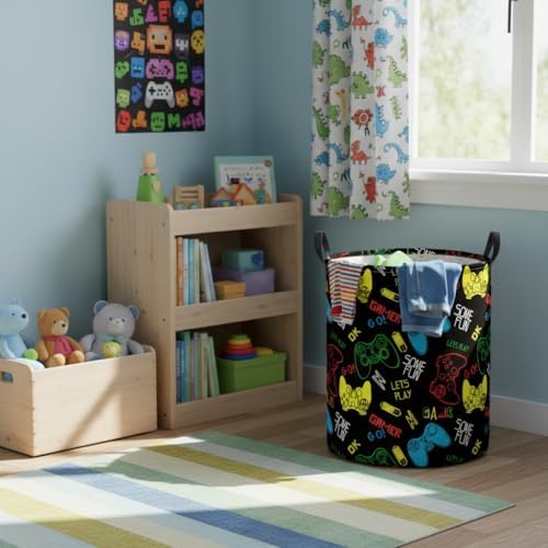 Baby Laundry Basket Baby Nursery Hamper Kids Laundry Basket Toy Storage Bin - Image 4