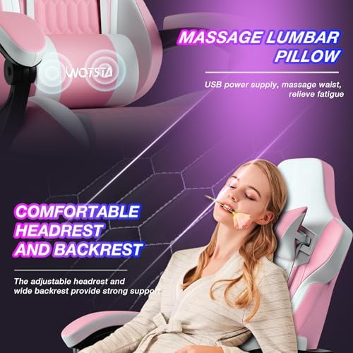 Gaming Chair with Footrest, High Back Gaming Chairs PVC Leather Ergonomic Gamer - Image 6