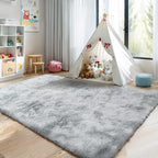 4x6 Light Grey Fluffy Shag Rug for Bedroom, Plush Washable Carpet - Image 6