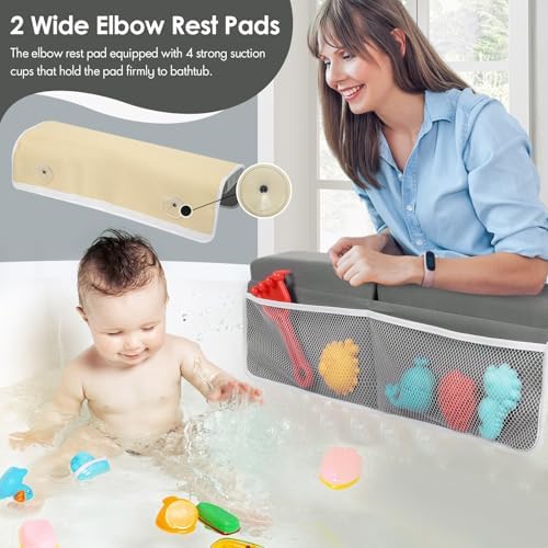 Baby Bath Kneeler and Elbow Rest Pad Set, 2 Inch, bathtub kneeling pad - Image 2