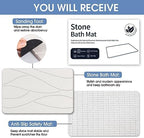 VEELOIM Stone Bath Mat, Diatomaceous Earth Shower Mat - Image 6