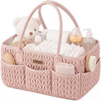 Konssy Baby Diaper Caddy Organizer, Braided Quilted Design by Konssy