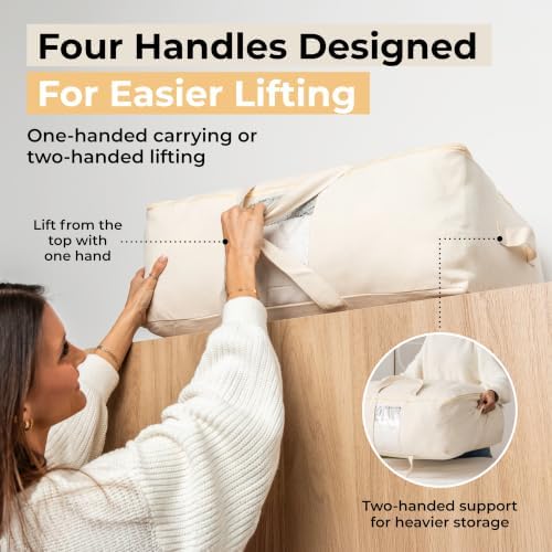 Soft Canvas Storage Bags with Zipper. Thick Breathable - Image 4